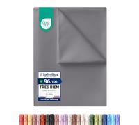 Utopia Bedding - Drap Plat sans élastique - 270 x 290 cm - Certifié Oeko-TEX - Polyester brossé Doux - Microfibre - Drap Plat - Gris