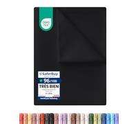 Utopia Bedding - Drap Plat sans élastique - 270 x 290 cm - Certifié Oeko-TEX - Polyester brossé Doux - Microfibre - Drap Plat - Noir