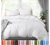 Utopia Bedding Duvet Cover California King Size - 3 Piece with Zipper Closure - 1 Comforter Cover 104X98 inches & 2 Pillow Shams 20X36 inches (White) Comforter Not Included