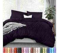 Utopia Bedding Duvet Cover Queen Size - 3 Piece with Zipper Closure - 1 Comforter Cover 90X90 inches & 2 Pillow Shams 20X26 inches (Purple) Comforter Not Included