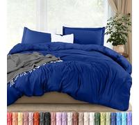 Utopia Bedding Duvet Cover Queen Size - 3 Piece with Zipper Closure - 1 Comforter Cover 90X90 inches & 2 Pillow Shams 20X26 inches (Royal Blue) Comforter Not Included