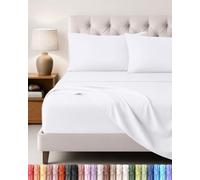 Utopia Bedding Ensemble de Drap 4 Pièces, 120x190cm, Blanc
