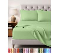 Utopia Bedding Ensemble de Drap 4 Pièces, 135x190cm, Vert Sauge