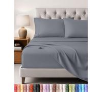 Utopia Bedding Ensemble de Drap 4 Pièces, 150x200cm, Gris