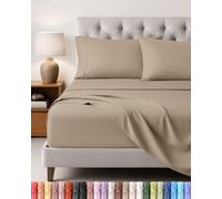 Utopia Bedding Ensemble de Drap 4 Pièces, 180x200cm, Sable