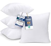Utopia Bedding Coussins de Garnissage 55 x 55 cm (Lot de 4), Coussin à Recouvrir, Oreillers Intérieur, Rembourrage Coussins (Blanc)