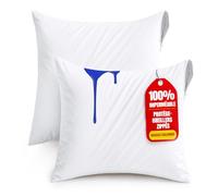 Utopia Bedding Housse Coussin 65x65 cm (Lot de 2) Imperméable avec Fermeture Éclair, Housse de Coussin, Certifié Oeko-TEX
