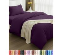 Utopia Bedding - Housse de Couette 135x200cm, Drap Housse 90x190cm et Taie d'oreiller 50x75cm - Microfibre brossée Polyester Douce (Pourpre)