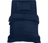 Utopia Bedding - Housse de Couette 135x200cm, Drap Housse 90x190cm et Taie d'oreiller 50x75cm - Microfibre brossée Polyester Douce (Bleu Marine)