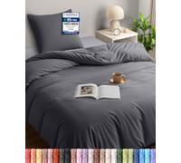 Utopia Bedding Housse de Couette 140x200 1 Personne, Gris | Parure de lit 140x200 cm avec 1 Taie d'oreiller 65x65 cm, Microfibre douce, Certifié Oeko-TEX, Idéal maison & hôtel
