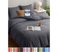 Utopia Bedding Housse de Couette 200x220 cm avec 2 Taies d'oreiller 80x80 cm (Gris) - Parure de Lit 200 x 220 cm - Ensembles de Housses de Couette en Microfibre brossée Douce