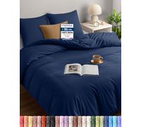 Utopia Bedding Housse de Couette 200x220 cm avec 2 Taies d'oreiller 80x80 cm (Marine) - Parure de Lit 200 x 220 cm - Ensembles de Housses de Couette en Microfibre brossée Douce