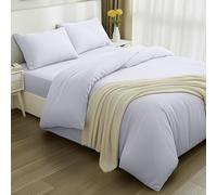 Utopia Bedding - Housse de Couette 220x230cm, Drap Housse 150x200cm et Taies d'oreiller 50x75cm - Microfibre brossée Polyester Douce (Blanc)