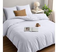 Utopia Bedding Housse de Couette 220x240 cm avec 2 Taies d'oreiller 65x65 cm (Blanc) - Parure de lit 220 x 240 cm - Ensembles de Housses de Couette en Microfibre brossée Douce