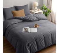 Utopia Bedding Housse de Couette 240x260 cm avec 2 Taies d'oreiller 65x65 cm (Gris) - Parure de Lit 240 x 260 cm - Ensembles de Housses de Couette en Microfibre brossée Douce