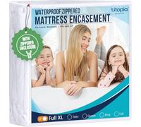 Utopia Bedding Housse de Matelas à Fermeture éclair pour lit Double XL - 100% imperméable et Anti-punaises de lit - Housse de Matelas absorbante à Six côtés