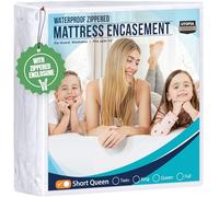 Utopia Bedding Housse de Matelas à Fermeture éclair pour lit Queen Court, 100% imperméable, Anti-punaises de lit et Anti-acariens, Housse de Matelas absorbante à Six côtés