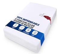 Utopia Bedding Housse de Matelas Imperméable (140 x 200 x 20 cm), Protege Matelas avec Fermeture éclair, Protège Contre Les Punaises de lit et Les Acariens, Blanc