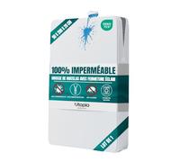 Utopia Bedding Housse de Matelas Imperméable (90 x 200 x 20 cm), Protege Matelas avec Fermeture éclair, Protège Contre Les Punaises de lit et Les Acariens, Blanc