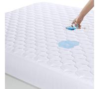 Utopia Bedding Imperméable Protège-Matelas matelassé 135 x 190 cm, protège-Matelas élastique pour Matelas de 38 cm d'épaisseur, sur-Matelas Blanc