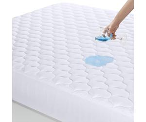 Utopia Bedding Imperméable Protège-Matelas matelassé 90 x 190 cm, protège-Matelas élastique pour Matelas de 38 cm d'épaisseur, sur-Matelas Blanc
