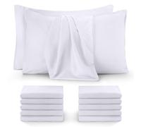Utopia Bedding - Lot de 12 taies d'oreiller - 50 x 75 cm - Oeko-TEX - Microfibre brossée, 100% Polyester, avec Fermeture enveloppe (Oreiller Non Inclus), taie d'oreiller Seule - Blanc