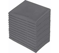 Utopia Bedding Lot de 12 taies d'oreiller, Fermeture à Rabat, Microfibre brossée, résistantes au rétrécissement et à la décoloration, 51 x 76 cm (lit Queen Size, Gris)