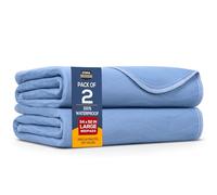 Utopia Bedding Lot de 2 alèses lavables de 86,4 x 132,1 cm, imperméables et réutilisables, pour incontinence pour adultes, enfants, personnes âgées et animaux domestiques, pour canapé et canapé (bleu)