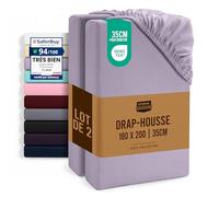 Utopia Bedding Lot de 2 Drap Housse - Lavende, 180 x 200 cm