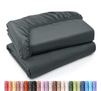 Utopia Bedding Lot de 2 Drap Housse - Queen - Coupes de 35 cm pour Matelas épais - Microfibre brossée