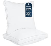 Utopia Bedding Lot de 2 oreillers de lit pour dormir de taille européenne (blanc), rafraîchissant, de qualité hôtelière, oreiller à soufflets pour les personnes dormant sur le dos, le ventre ou sur le