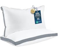 Utopia Bedding Lot de 2 oreillers de lit rafraîchissants de qualité hôtelière pour Dormir sur Le Dos, Le Ventre ou Le côté (Gris)