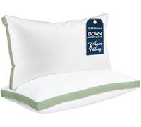 Utopia Bedding Lot de 2 oreillers de lit rafraîchissants de qualité hôtelière pour Dormir sur Le Dos, Le Ventre ou Le côté, King Size, Sauge