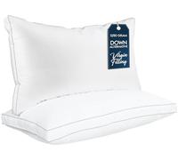 Utopia Bedding Lot de 2 oreillers de lit rafraîchissants de qualité hôtelière pour Dormir sur Le Dos, Le Ventre ou Le côté Blanc