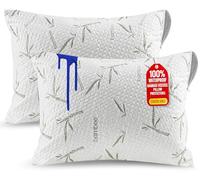 Utopia Bedding Lot de 2 protège-oreillers imperméables en Viscose de Bambou avec Fermeture éclair pour Grand lit - Anti-punaises de lit - 50,8 x 71,1 cm