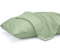 Utopia Bedding Lot de 2 taies d'oreiller Queen - Fermeture à Rabat - Tissu en Microfibre brossée Douce - Housses résistantes au rétrécissement et à la décoloration, 50,8 x 76,2 cm (Grand lit, Sauge)