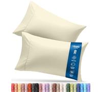 Utopia Bedding Lot de 2 taies d'oreiller Queen - Fermeture enveloppe - Tissu en microfibre brossée douce - Housses d'oreiller résistantes au rétrécissement et à la décoloration Taille Queen 50,8 x