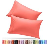 Utopia Bedding Lot de 2 taies d'oreiller très Grand lit en Microfibre brossée Douce - Fermeture à Rabat - Parfaite pour Les hôpitaux, Les hôtels, Les Chambres d'hôtes - Certifiées Oeko-TEX, 50,8 x
