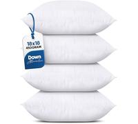 Utopia Bedding Lot de 4 Coussins décoratifs rembourrés pour canapé et lit, 45,7 x 45,7 cm, Blanc
