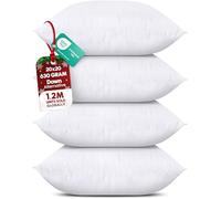 Utopia Bedding Lot de 4 Coussins décoratifs rembourrés pour canapé et lit, 50,8 x 50,8 cm, Blanc