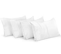 Utopia Bedding - Lot de 4 taies d'oreiller - 40 x 60 cm - Oeko-TEX - Microfibre brossée, 100% Polyester, avec Fermeture enveloppe (Oreiller Non Inclus), taie d'oreiller Seule - Blanc