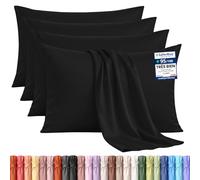 Utopia Bedding Lot de 4 taies d'oreiller, 50 x 75 cm - Noir