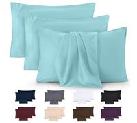 Utopia Bedding - Lot de 4 taies d'oreiller - 50 x 75 cm - Oeko-TEX - Microfibre brossée, 100% Polyester, avec Fermeture enveloppe (Oreiller Non Inclus), taie d'oreiller Seule - Bleu Spa