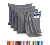 Utopia Bedding Lot de 4 taies d'oreiller, 80 x 80 cm - Gris