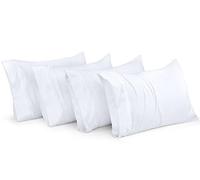 Utopia Bedding Lot de 4 taies d'oreiller pour très Grand lit - Fermeture à Rabat - Tissu en Microfibre brossée - Taies d'oreiller résistantes au rétrécissement et à la décoloration, 50,8 x 101,6 cm