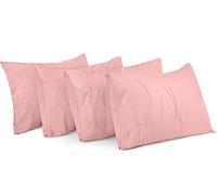 Utopia Bedding Lot de 4 taies d'oreiller Queen Size - Fermeture à Rabat - Tissu en Microfibre brossée Douce - Housses résistantes au rétrécissement et à la décoloration, 50,8 x 76,2 cm (Grand lit,