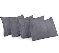 Utopia Bedding Lot de 4 taies d'oreiller standard - Fermeture à rabat - Tissu en microfibre brossée douce - Taies d'oreiller résistantes au rétrécissement et à la décoloration, 50,8 x 66 cm (standard,
