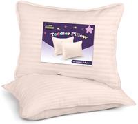 Utopia Bedding Oreiller Enfant (Lot de 2) - 40 x 60 cm Coussin pour Lit en Tissu Coton Mélangé, Respirant, pour Les Enfants de 2 Ans et Plus (Rose Clair)