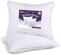 Utopia Bedding Oreiller Enfant (Lot de 2), 40 x 60 cm Coussin pour lit mit Tissu en Coton Mélangé, Respirant Coussin Enfant, pour Les Enfants de 2 Ans et Plus (Blanc)