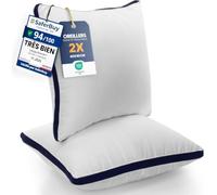 Utopia Bedding Oreillers 40x40 cm Lot de 2, Doux, Bleu Marine | Garnissage en Fibres Creuses 3D, Confort pour le Sommeil, Housse Douce et Respirante, Entretien Facile